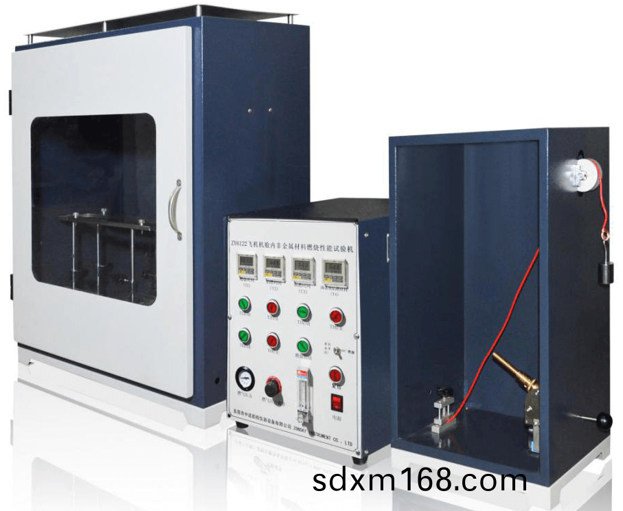 FAR25.853 Non-metallic material combustion performance testing machine